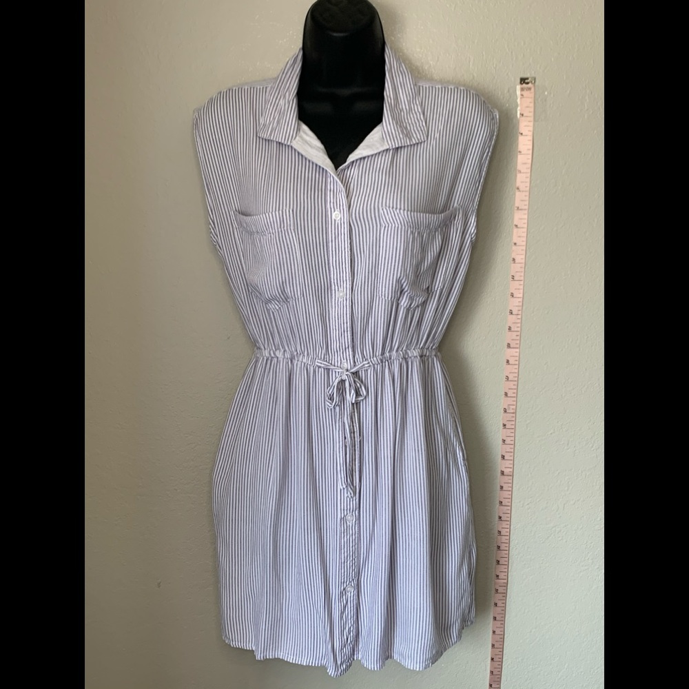 Sleeveless Summer Shirt Dress